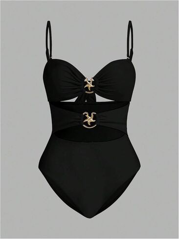 قطعت شركة Verdusa Women's One One Backless Wireless Swimsuit مع تنورة تستر in Saudi Arabia