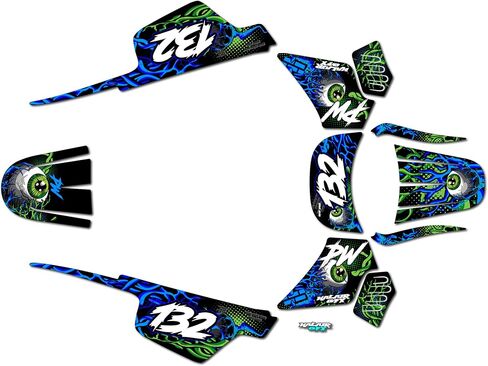 Graphics Kit for Yamaha PW 50 (AllYears) CORE Series Blue 09 Mil - Dirt bike Custom Racing Graphics Decals Stickers Kit, no-plastics in Saudi Arabia