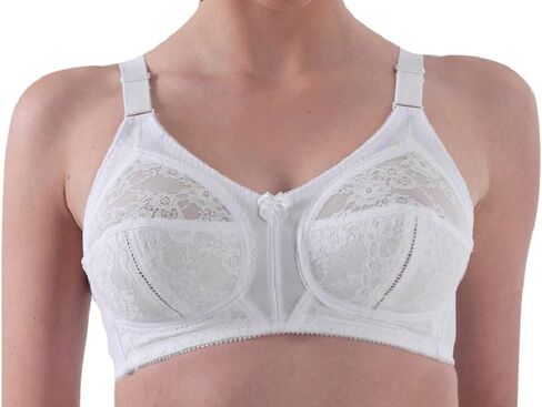 Marlon Firm Control Soft Cup Lace Bra BR580 White 44B in Saudi Arabia