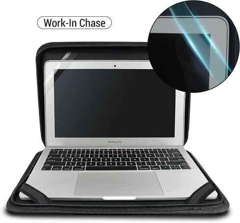 حافظة كمبيوتر محمول iBenzer مقاس 11 بوصة حقيبة حمل للكمبيوتر الشخصي متوافقة مع MacBook Air 11 Chromebook Ultrabook Notebook Surface Book HP Dell Lenovo Yoga Acer Asus Apple، أسود LS-FL11-BK in Saudi Arabia