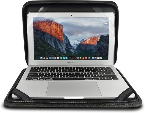 حافظة كمبيوتر محمول iBenzer مقاس 11 بوصة حقيبة حمل للكمبيوتر الشخصي متوافقة مع MacBook Air 11 Chromebook Ultrabook Notebook Surface Book HP Dell Lenovo Yoga Acer Asus Apple، أسود LS-FL11-BK in Saudi Arabia