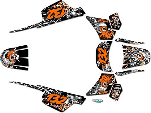 Graphics Kit for Yamaha PW 50 (AllYears) CORE Series Blue 09 Mil - Dirt bike Custom Racing Graphics Decals Stickers Kit, no-plastics in Saudi Arabia