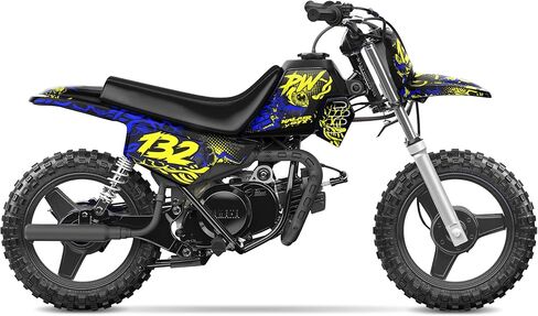 Graphics Kit for Yamaha PW 50 (AllYears) CORE Series Blue 09 Mil - Dirt bike Custom Racing Graphics Decals Stickers Kit, no-plastics in Saudi Arabia