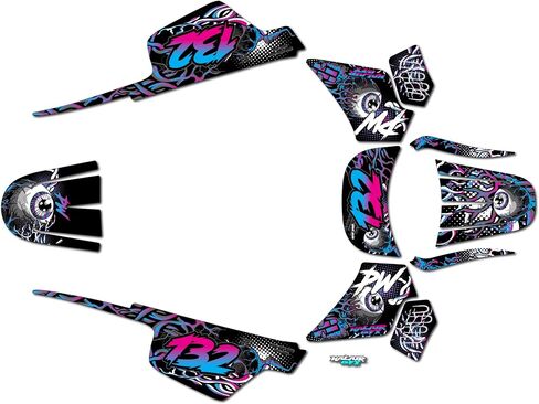 Graphics Kit for Yamaha PW 50 (AllYears) CORE Series Blue 09 Mil - Dirt bike Custom Racing Graphics Decals Stickers Kit, no-plastics in Saudi Arabia