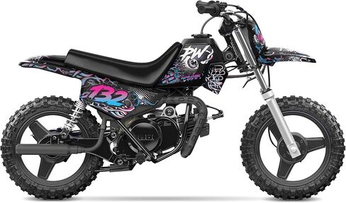 Graphics Kit for Yamaha PW 50 (AllYears) CORE Series Blue 09 Mil - Dirt bike Custom Racing Graphics Decals Stickers Kit, no-plastics in Saudi Arabia