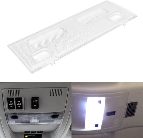 iJDMTOY One-Piece Interior Overhead Front Map/Dome Light Cover Lens Replacement, Compatible with Chevrolet Tahoe Suburban Silverado Avalance GMC Envoy Yukon Sierra Cadillac Escalade in Saudi Arabia