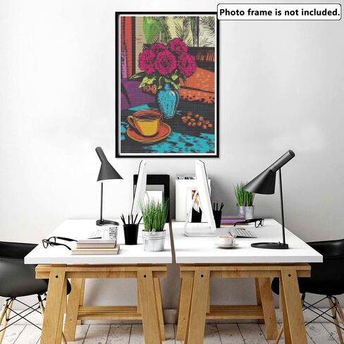 Yomiie 5D Letter Welcome Diamond Painting Kits for Adults, Paint with Diamonds Art Bouquets DIY Full Round Drill Kits, Embroidery Rhinestone Diamond Crystal Craft Canvas Home Wall Decor 30x40 cm in Saudi Arabia