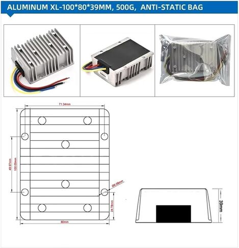 1pcs 12V 24V 36V to 5V 12V 24V Isolated DC DC Power Converter Step Down Car(DC 36V 48V (30-60V),DC 12V 15A 180W) in Saudi Arabia