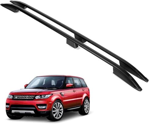 ERKUL Heavy Duty 220lbs Roof Rack Cross Bars for Range Rover Sport 2014-2022 | Solid Metal Mounts | Aluminum Crossbars with Anti Theft Lock for Rooftop - Compatible with Flush Rails - Black in Saudi Arabia