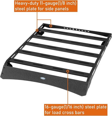 Hooke Road Tacoma Double Cab Roof Rack Steel Cross Bars for 2005-2023 Toyota Tacoma 2nd 3rd Gen Double Cab with 4 Full-Size Doors, Rooftop Cargo Carrier Storage Basket in Saudi Arabia