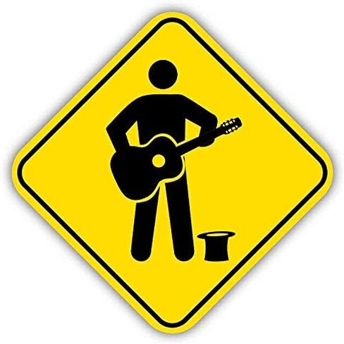 Magnet Musicians Warning Sign Window Truck Car Vinyl Flexible Magnet Magnetic Bumper Sticker 5" x 5" in Saudi Arabia