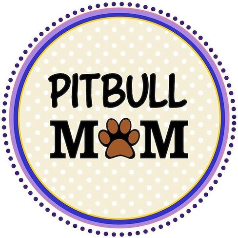 Cafepress Pitbull Dog Mom MoM Oval Car Magnet ، Euro Oval Pumper Magnet in Kuwait