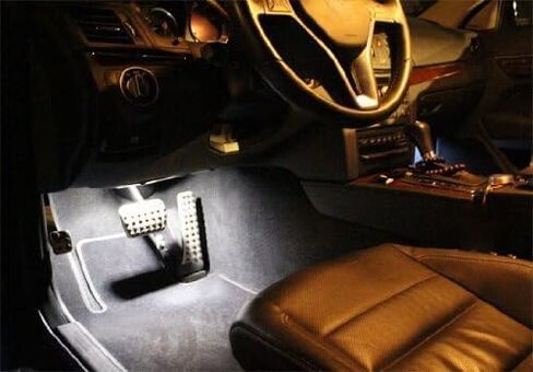 iJDMTOY Aqua Ice Blue LED Side Door Courtesy Lamp Compatible With Mercedes-Benz C E S R G ML CL SL GL GLK Class, OEM Replacement as Footwell, Vanity Mirror, Trunk or Glovebox Lights in Saudi Arabia