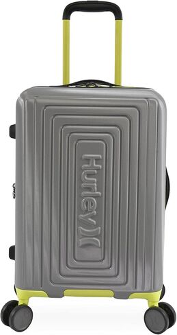 Hurley Suki Hardside Spinner Luggage ، رمادي فاتح/نيون ، 21 "Carry On in Saudi Arabia