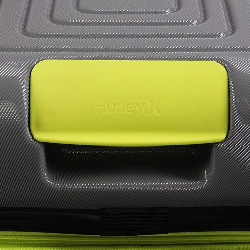 Hurley Suki Hardside Spinner Luggage ، رمادي فاتح/نيون ، 21 "Carry On in Saudi Arabia