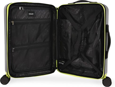 Hurley Suki Hardside Spinner Luggage ، رمادي فاتح/نيون ، 21 "Carry On in Saudi Arabia