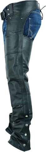 Basic Classic Style Leather Motorcycle Chap for Motorcycle Riding Plain Easy Fit in Saudi Arabia