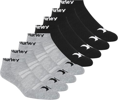Hurley Men's 8 Pack Sport Cushioned Low Cut Socks in Saudi Arabia