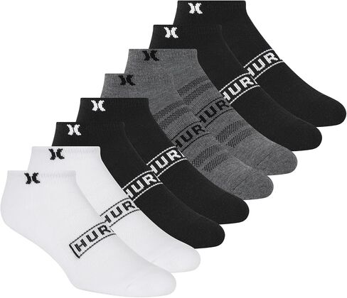 Hurley Men's 8 Pack Sport Cushioned Low Cut Socks in Kuwait