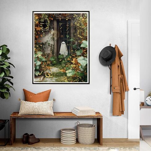 SKRYUIE Paint by Numbers Kit for Adults Beginner Halloween, Acrylic Oil Painting by Numbers Kits with PaintBrushes Art Crafts Canvas for Home Decor 16x20 inch / 40x50 cm B49821 in Saudi Arabia