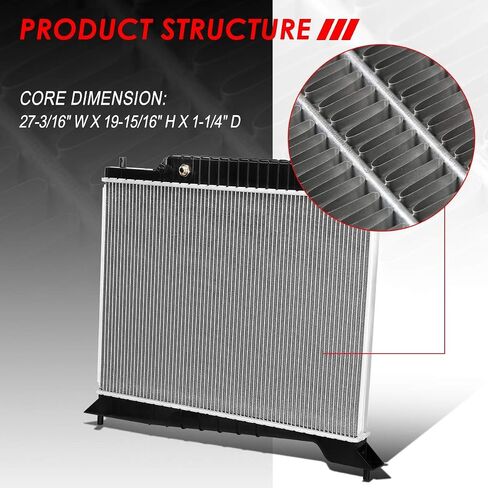 Auto Dynasty Radiator Compatible with 02-04 Ford Expedition Lincoln Navigator 4.6L 5.4L AT, DPI 2609 Factory Style 1-Row Cooling Radiator, Aluminum Core in Saudi Arabia