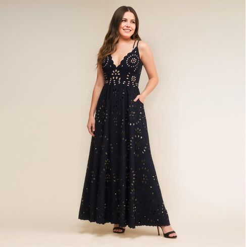 Ypser Eyelet Beach Maxi Skirt A-Line Hollow Out Out Long Skirt Cover Up for Swimsuits 2025 in Saudi Arabia