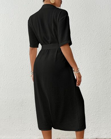 Bsubseach Swimsuit Coverup for Women Button Down Bathing Suit Cover Up with Tie Belt Long Maxi Beach Shirt Dress in Saudi Arabia