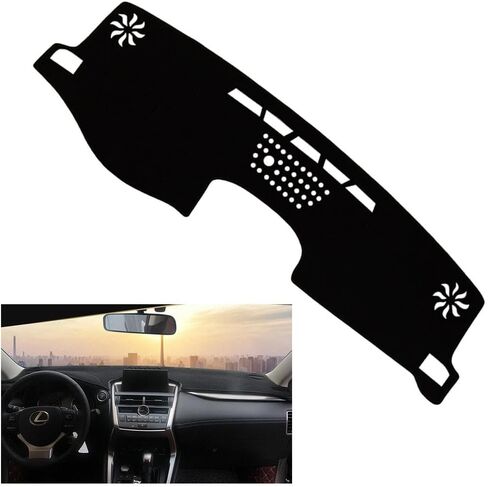 Beler Black Dashboard Cover Dash Pad Pad Sun Litor for exus nx200t nx300 nx300h 2015-2020 in Saudi Arabia