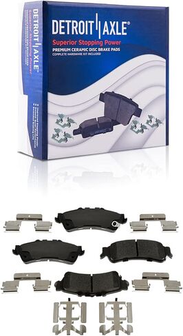 Detroit Axle - Rear Brake Kit for GMC Chevy Silverado Sierra 1500 Tahoe Yukon Safari Astro Drilled & Slotted Brakes Rotors w/Brake Calipers Replacement Ceramic Brake Pads in Saudi Arabia