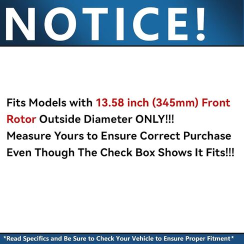 Detroit Axle - Front Brake Kit for 2008-2014 Ford E-150 E-250 E-450 Super Duty, 08-19/2021 E-350 Super Duty [w/Single Rear Wheel] Replacement Disc Brake Rotors Ceramic Brakes Pads in Saudi Arabia
