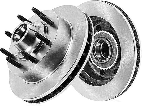 Detroit Axle - Front Brake Kit for 2008-2014 Ford E-150 E-250 E-450 Super Duty, 08-19/2021 E-350 Super Duty [w/Single Rear Wheel] Replacement Disc Brake Rotors Ceramic Brakes Pads in Saudi Arabia