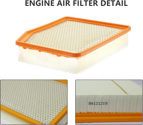 Cabin and Engine Air Filter Kit Set Fit for Chevy Silverado 1500 2500 HD (2019-2025), for Cadillac Escalade (2021-2025), for Gmc Sierra Canyon (2021-2025), Replaces Part 84121219 13508023 in Saudi Arabia