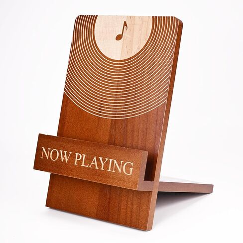 Now Play Vinyl Record Holder, Classic Wooden Record Holder, Music Playback Logo, Used To Store Your Albums, Vinyl Accessories Suitable For LP Enthusiasts, Rotating in Saudi Arabia