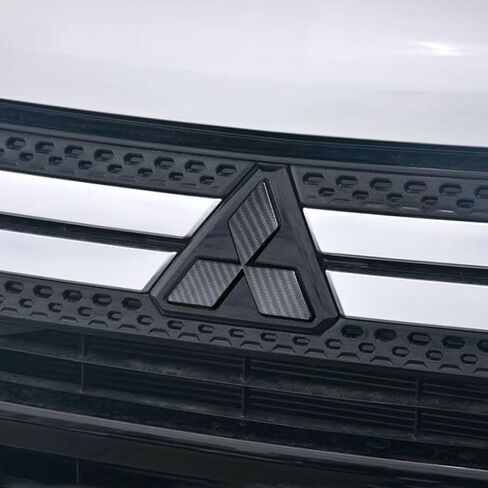 Car Emblem for Mitsubishi Outlander 2016-2021, Metal SUV Vehicle Specific Decorative Emblem, Black in Saudi Arabia