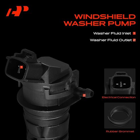 مضخة غسالة أمامية أو خلفية A-Premium متوافقة مع Toyota Camry و Rav4 و 4Runner و Corolla و Prius و Sienna و Matrix & Honda & Ford & Acura & Mazda & Lexus & Lincoln & Mercury & Pontiac & Scion in Kuwait