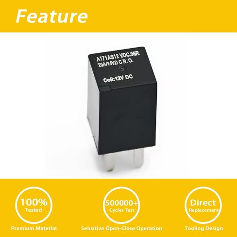 1 PCS A171AS12VDC.96R RELAY ، 12V 30A SPST 280 ULTRA MICRO RELAY ، ROUSTOR 4 PINS in Saudi Arabia