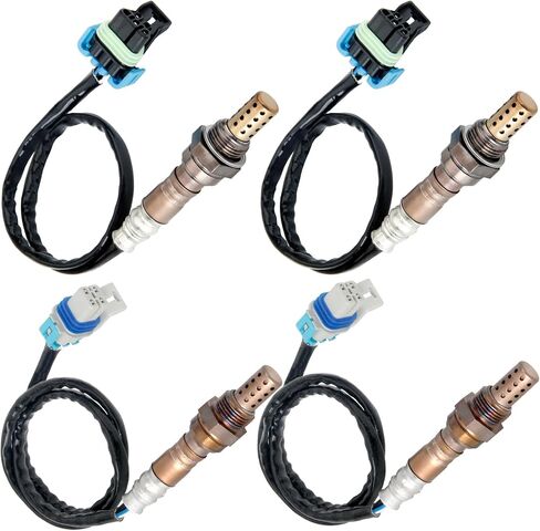 Oxygen Sensor Upstream Downsteam Compatible with Silverado Sierra Yukon Suburban Escalade 1500 2500 3500 H2 234-4669 234-4407 4Pcs in Saudi Arabia