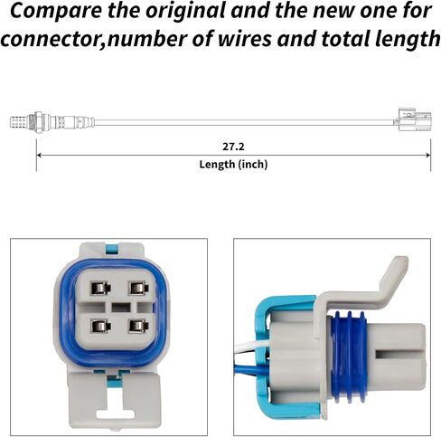 Oxygen Sensor Upstream Downsteam Compatible with Silverado Sierra Yukon Suburban Escalade 1500 2500 3500 H2 234-4669 234-4407 4Pcs in Saudi Arabia