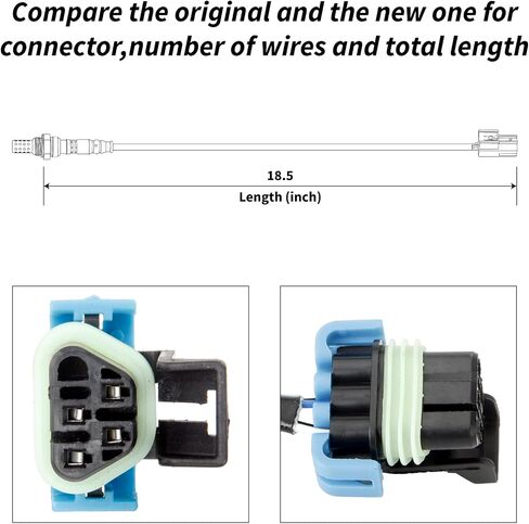 Oxygen Sensor Upstream Downsteam Compatible with Silverado Sierra Yukon Suburban Escalade 1500 2500 3500 H2 234-4669 234-4407 4Pcs in Saudi Arabia