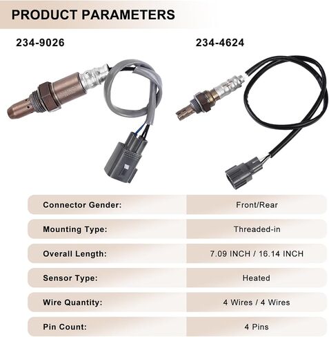 Oxygen O2 Sensor Upstream Downstream Fits for Toyota Tundra 2007-2013, for Toyota Sequoia 2008-2012 4.0L V6 4.6 4.7 5.7L V8 - O2 Sensors Replace 234-9026 234-4624 Set of 2 in Saudi Arabia
