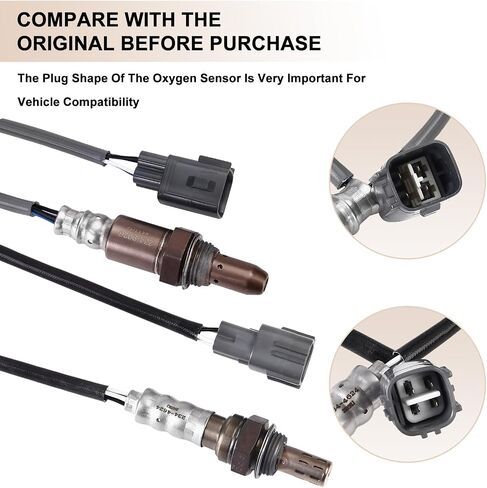 Oxygen O2 Sensor Upstream Downstream Fits for Toyota Tundra 2007-2013, for Toyota Sequoia 2008-2012 4.0L V6 4.6 4.7 5.7L V8 - O2 Sensors Replace 234-9026 234-4624 Set of 2 in Saudi Arabia