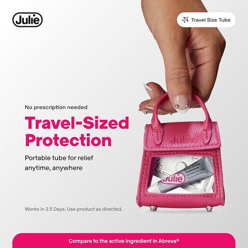 Julie Cold Sore Treatment | Pain Relief Cream | Fever Blister Treatment | Single Tube | Docosanol 10% Cream (0.07oz) in Kuwait