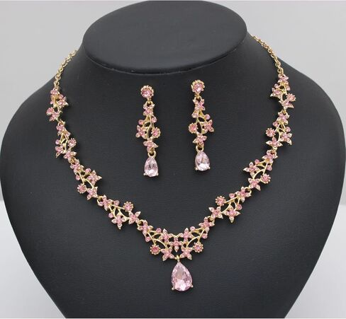 Women’s Brides Bridesmaid Jewelry Set Austrian Crystal Teardrop Elegant Necklace Dangle Earrings Link Bracelet Wedding Prom Costume Party Events Evening Dress in Saudi Arabia