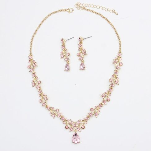 Women’s Brides Bridesmaid Jewelry Set Austrian Crystal Teardrop Elegant Necklace Dangle Earrings Link Bracelet Wedding Prom Costume Party Events Evening Dress in Saudi Arabia