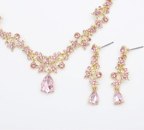 Women’s Brides Bridesmaid Jewelry Set Austrian Crystal Teardrop Elegant Necklace Dangle Earrings Link Bracelet Wedding Prom Costume Party Events Evening Dress in Saudi Arabia