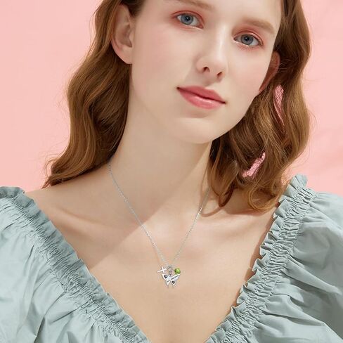 Aoboco 925 Sterling Silver Cross Butterdly Netclace Baptism Complelity Homiptions for Disten in Saudi Arabia