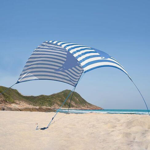 Beach Shade Canopy Sun Tent Shelter, Wind Canopy for Beach, Backyard, Park, Dessert, Light Weight, Easy Set Up, 78 Sq. Ft. of Shade for 1-3 People, Lite Regatta Stripe in Kuwait
