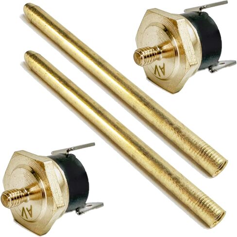 Electric Fan Push-in Radiator Fin Brass Probe Thermostat Temperature Switch Sensor Kit (2-Pack, 160'F On - 145'F Off) in Kuwait