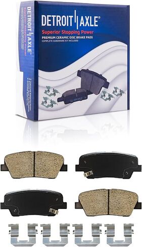 Detroit Axle - Rear Brake Kit for 2010-2016 Hyundai Santa Fe XL 2011-2015 Kia Sorento, 2012 2013 2014 Disc Brake Rotors Ceramic Brakes Pads Replacement : 11.89" inch Rotor in Saudi Arabia