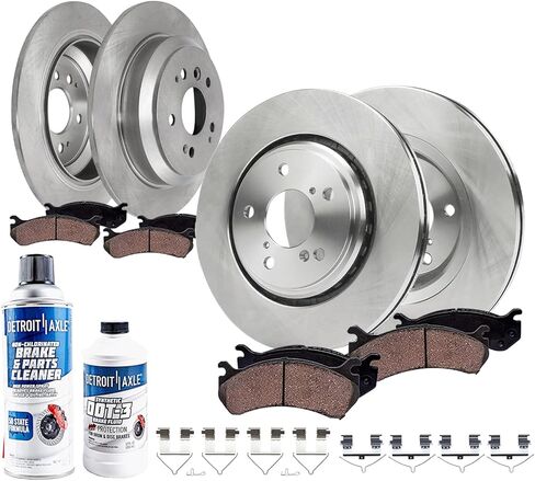 Detroit Axle-مجموعة الفرامل لـ 16-21 Honda Pilot 17-20 Ridgeline Dist Dist Rotors Ceramic Brakes Pads 2017 2018 2019 2020 Present in Saudi Arabia